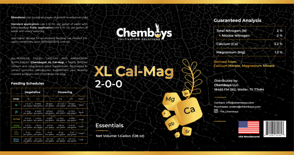 XL Cal-Mag Gallon Label