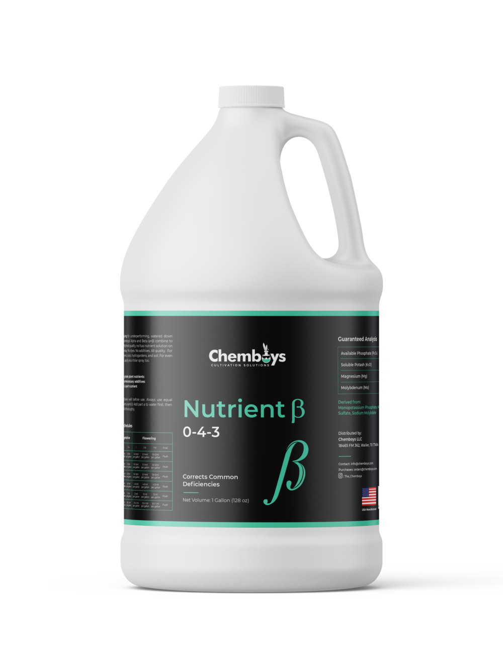 Nutrient Line Beta Gallon Bottle