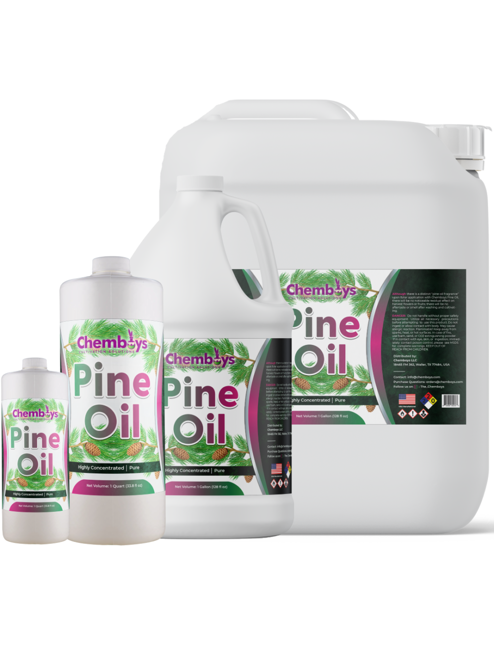 pine oil variety sizes